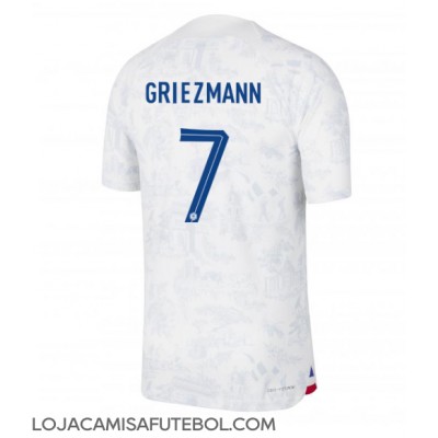 Camisa de Futebol França Antoine Griezmann #7 Equipamento Secundário Mundo 2022 Manga Curta